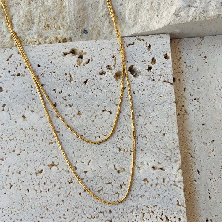 Dainty Layered Snake Necklace