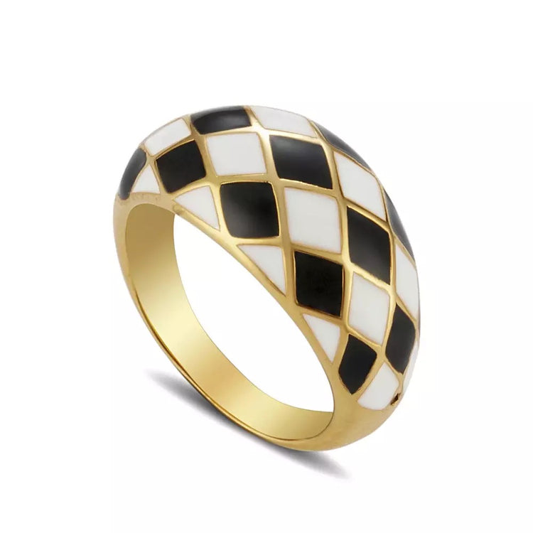 Classic Checkered Ring