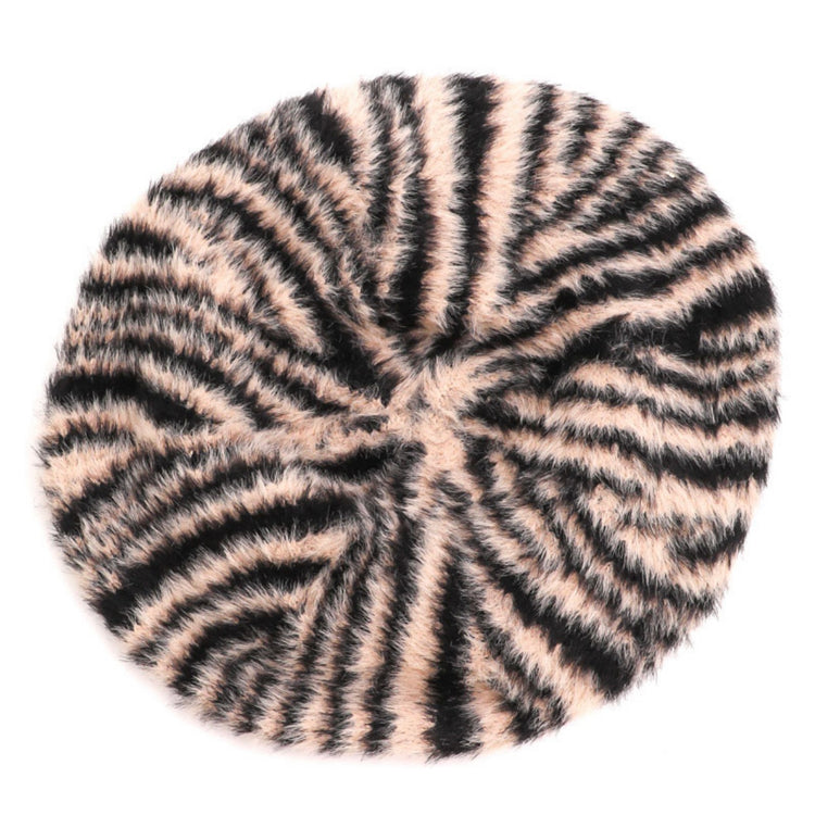 Paris Beret - Nude Zebra